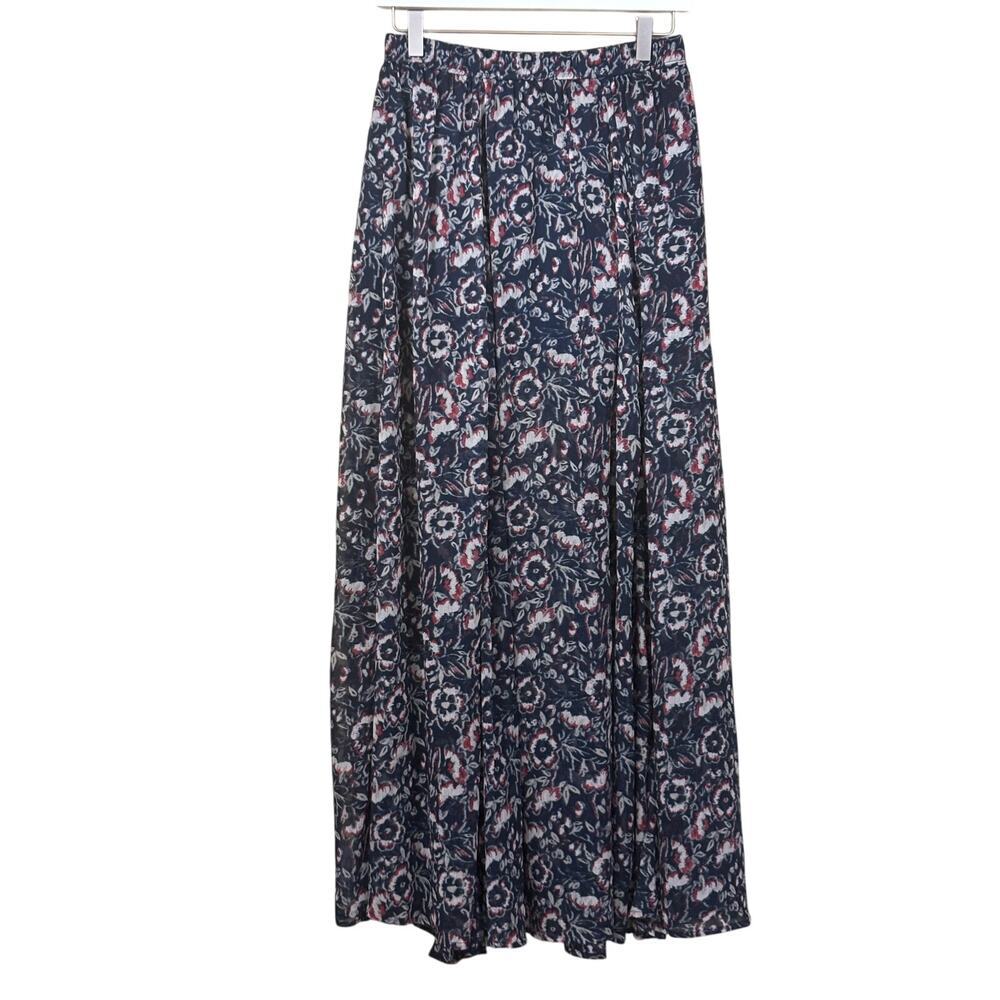 Abercrombie & Fitch blue floral maxi skirt, romantic, bohemian, versatile